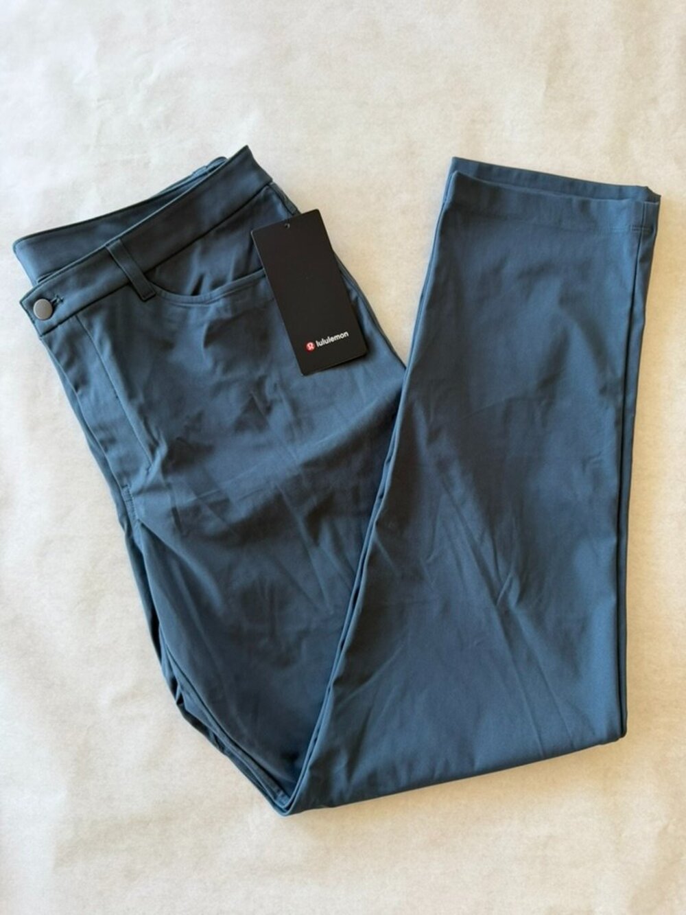 Lululemon ABC Classic Fit 5 Pocket Pants 34L Warpstreme Blue Sz 36x34 NWT